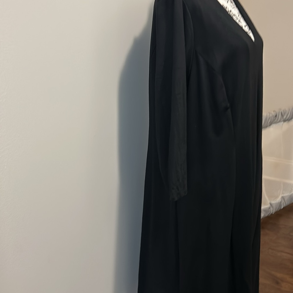 The perfect LBD.  Woman’s 3/4-Sleeve Princess Fit & Flare Dress in black. - Picture 6 of 11